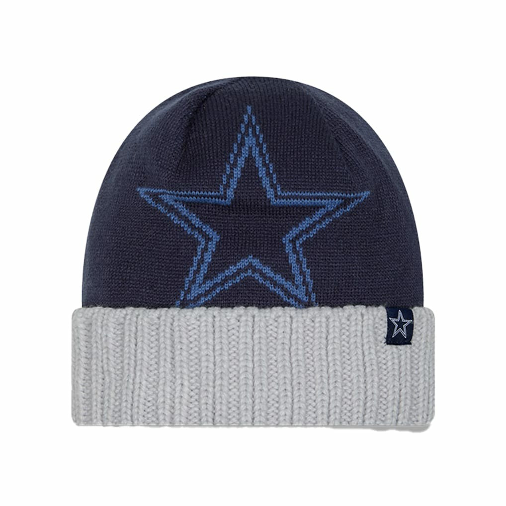 Youth Oversize Cuffed Knit Hat - Dallas Cowboys