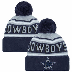 Preschool Main Wordmark Cuffed Knit Hat with Pom - Dallas Cowboys