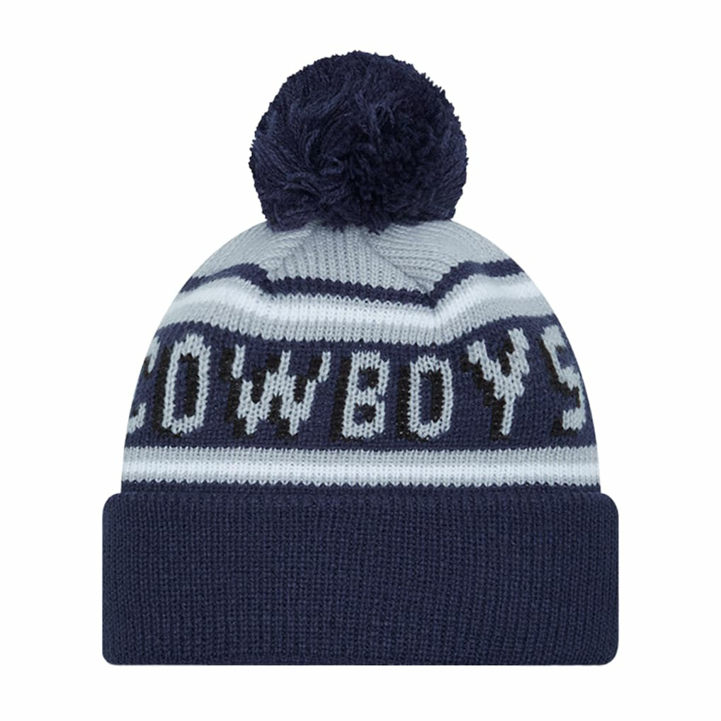 Preschool Main Wordmark Cuffed Knit Hat with Pom - Dallas Cowboys