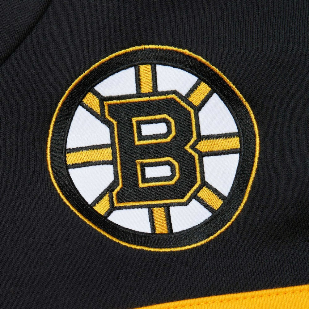 NHL Black Boston Bruins Mitchell & Ness Head Coach Pullover Hoodie