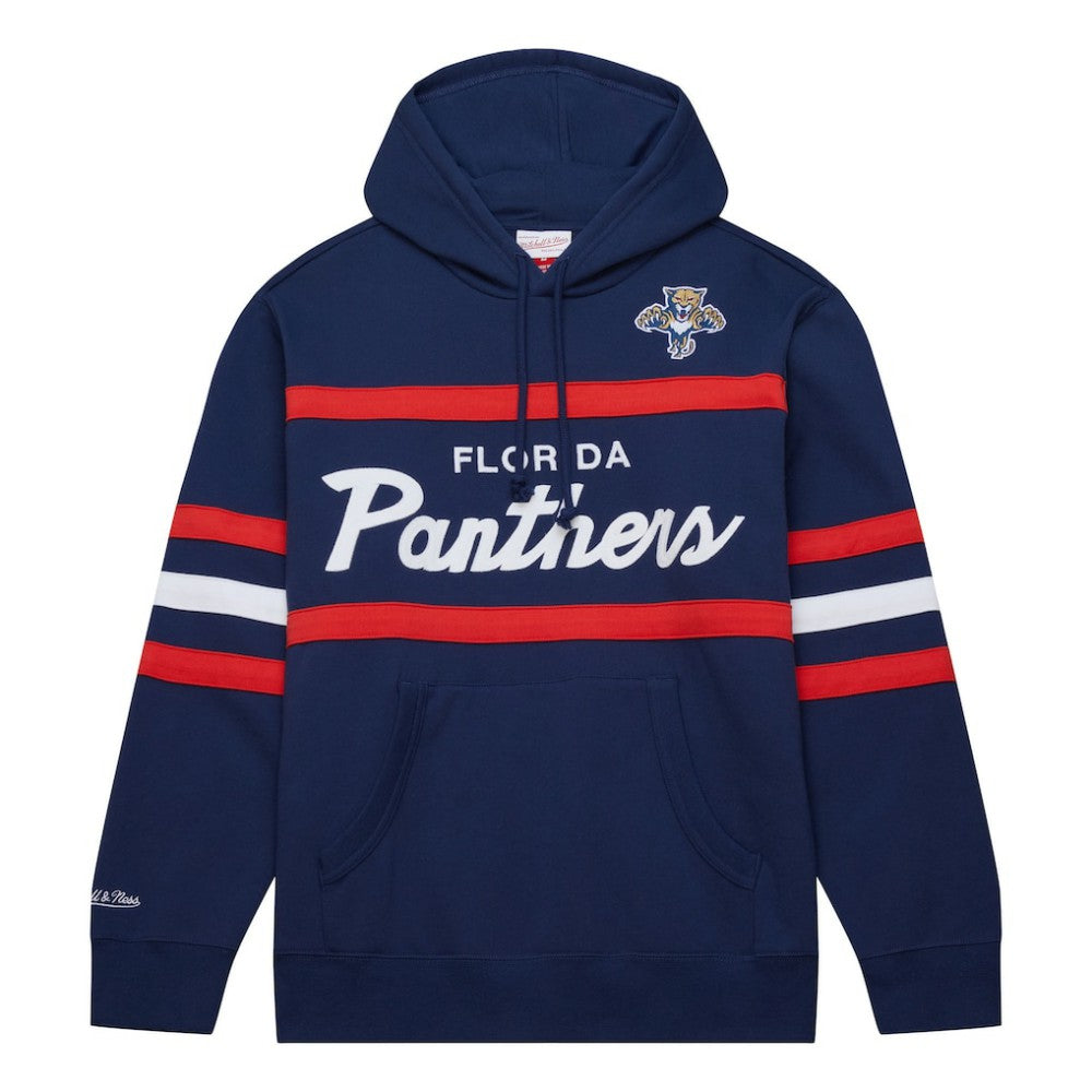 NHL Navy Florida Panthers Mitchell & Ness Head Coach Pullover Hoodie