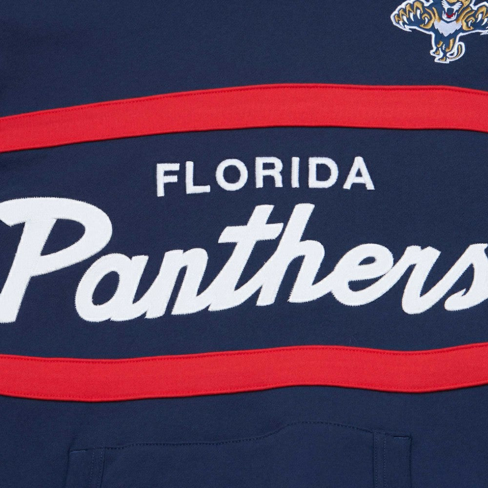 NHL Navy Florida Panthers Mitchell & Ness Head Coach Pullover Hoodie