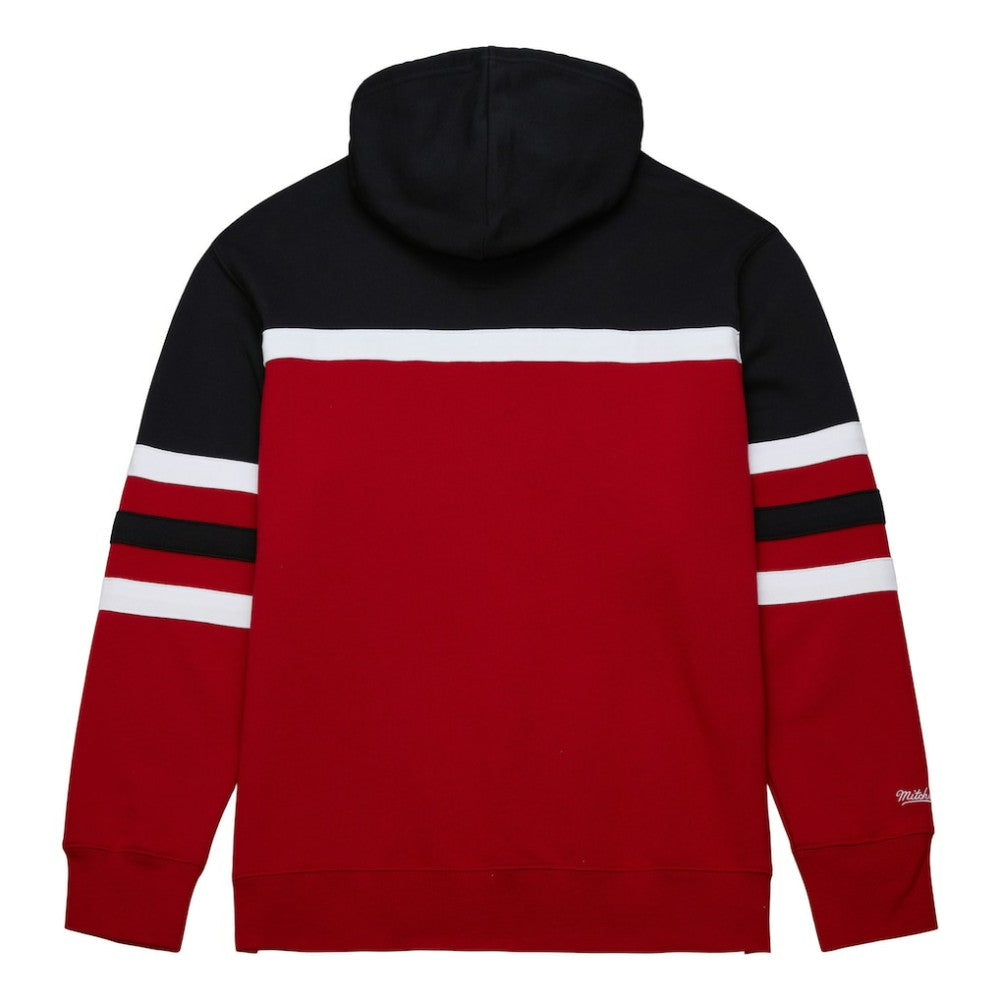 NHL Red/Black Detroit Red Wings Mitchell & Ness Head Coach Pullover Hoodie
