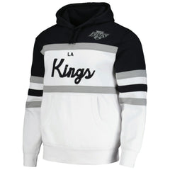 NHL White/Black Los Angeles Kings Mitchell & Ness Head Coach Pullover Hoodie