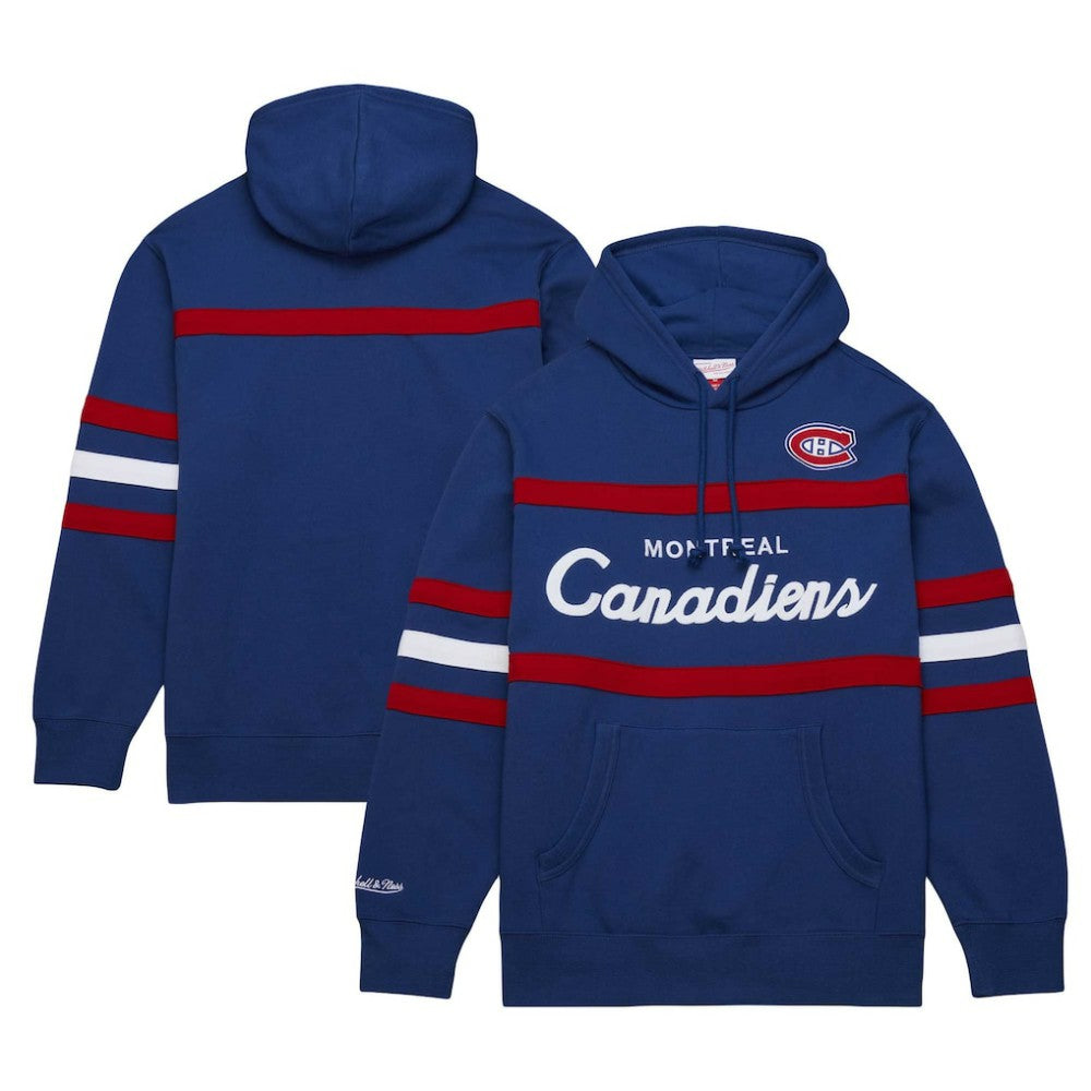 NHL Navy Montreal Canadiens Mitchell & Ness Head Coach Pullover Hoodie