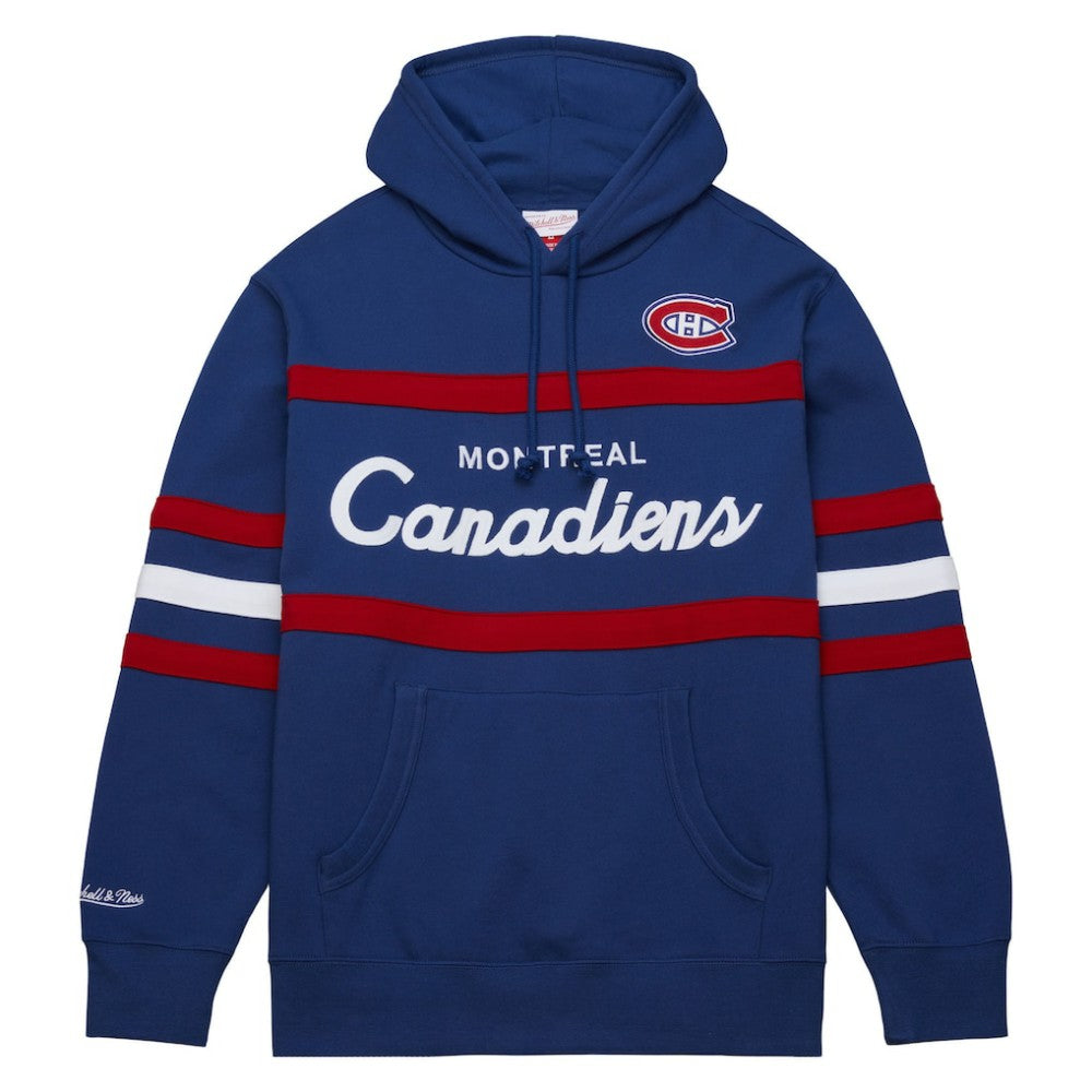 NHL Navy Montreal Canadiens Mitchell & Ness Head Coach Pullover Hoodie