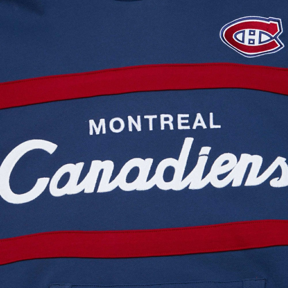 NHL Navy Montreal Canadiens Mitchell & Ness Head Coach Pullover Hoodie