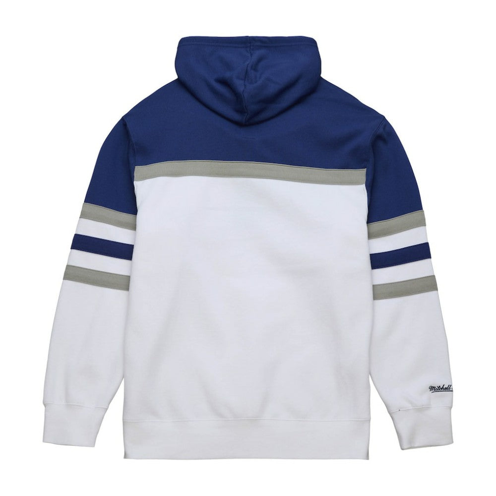 NHL White/Blue Toronto Maple Leafs Mitchell & Ness Head Coach Pullover Hoodie
