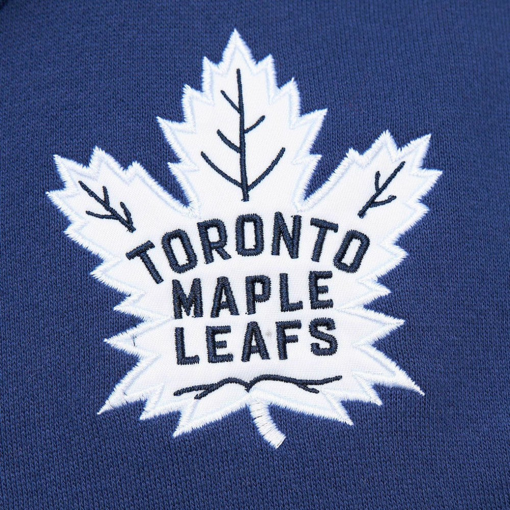 NHL White/Blue Toronto Maple Leafs Mitchell & Ness Head Coach Pullover Hoodie