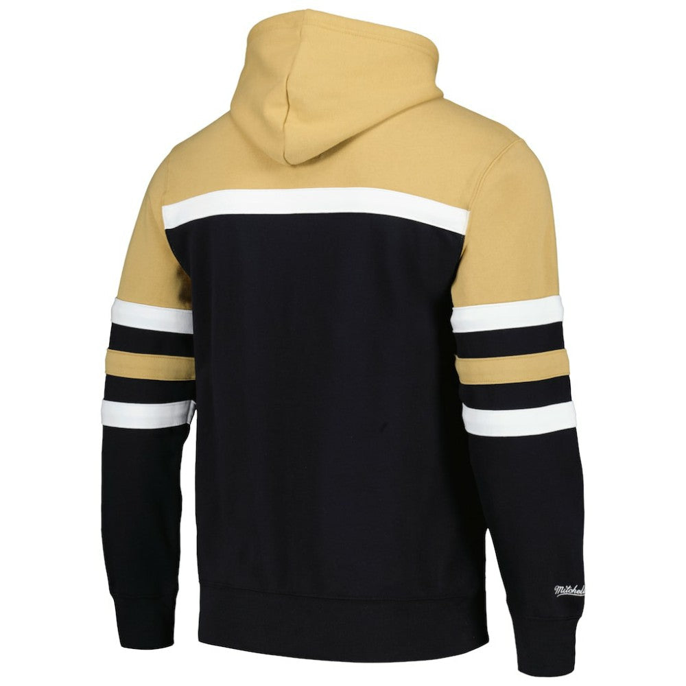 NHL Black/Gold Vegas Golden Knights Mitchell & Ness Head Coach Pullover Hoodie