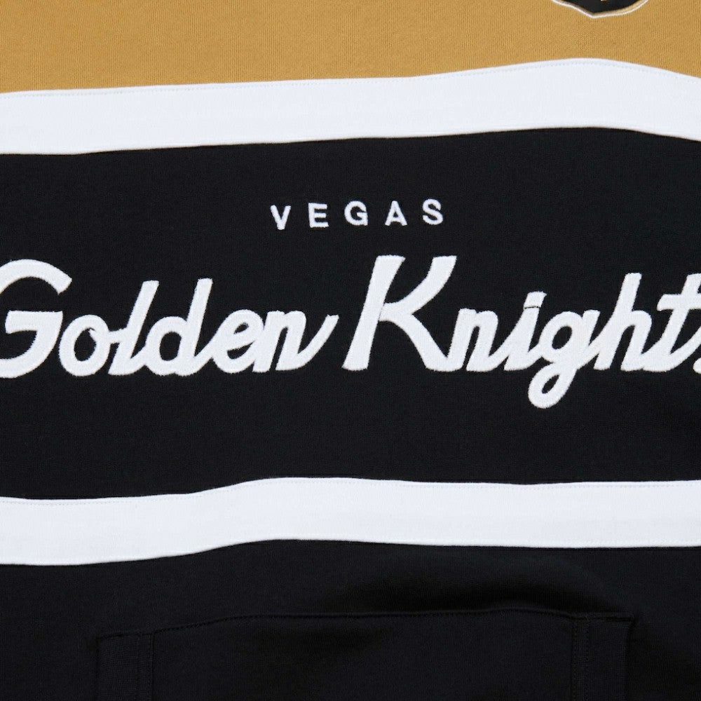 NHL Black/Gold Vegas Golden Knights Mitchell & Ness Head Coach Pullover Hoodie
