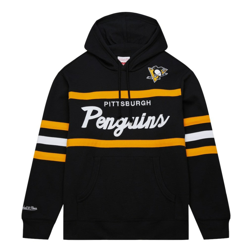 NHL Black Pittsburgh Penguins Mitchell & Ness Head Coach Pullover Hoodie