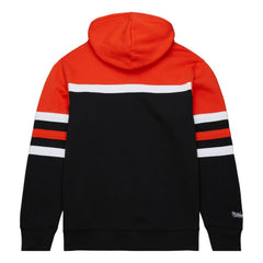 NHL Black/Orange Philadelphia Flyers Mitchell & Ness Head Coach Pullover Hoodie