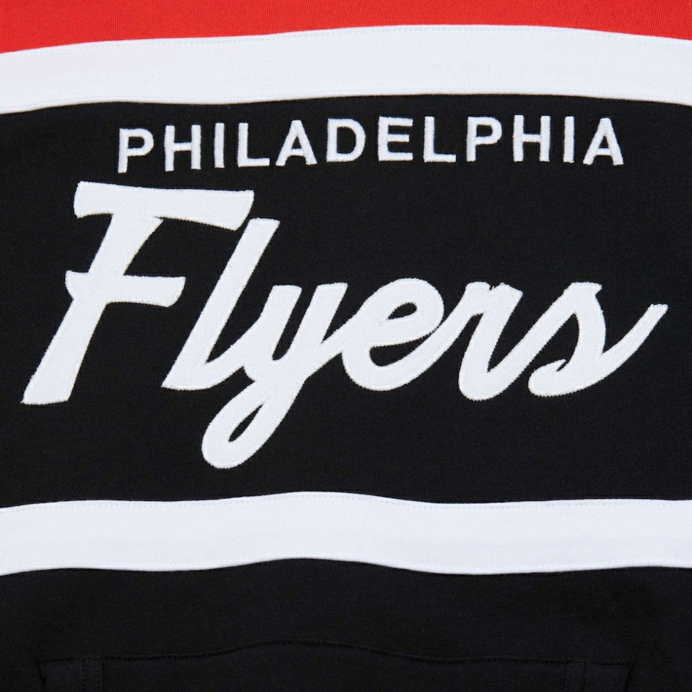 NHL Black/Orange Philadelphia Flyers Mitchell & Ness Head Coach Pullover Hoodie