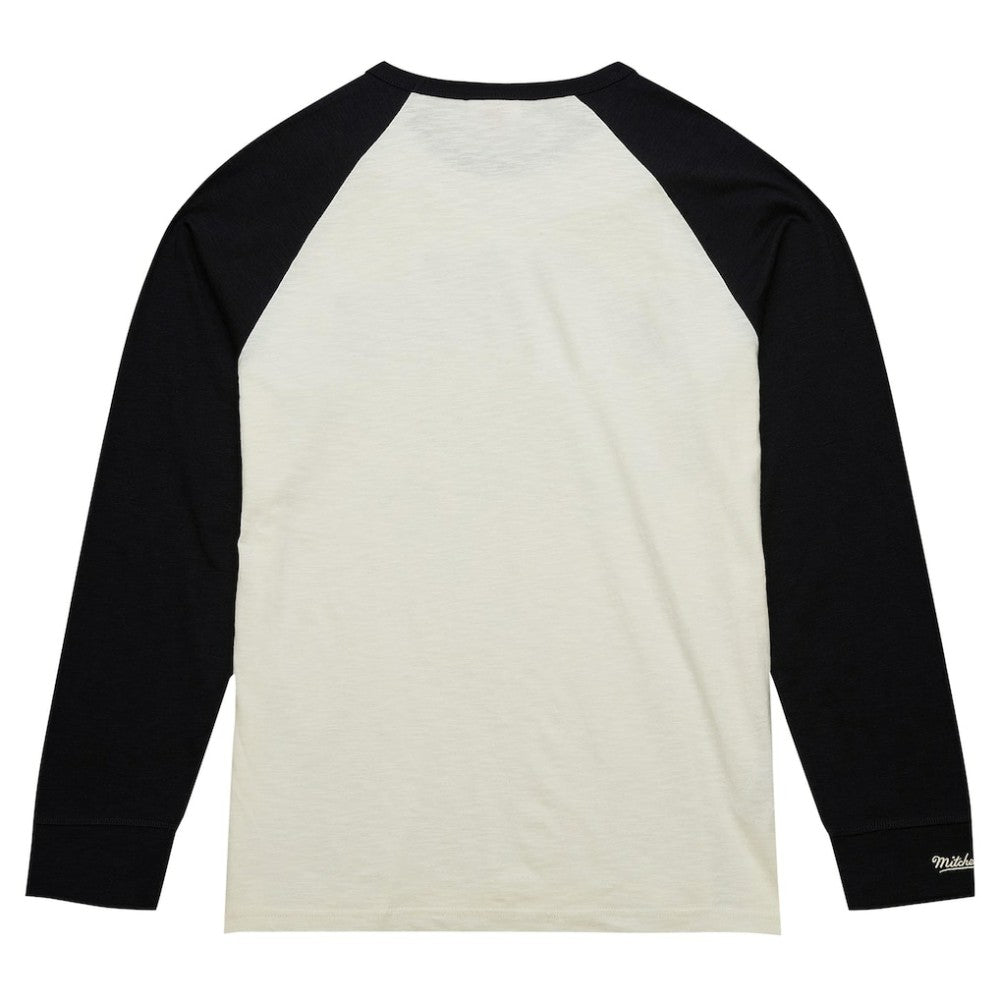 NHL Cream Pittsburgh Penguins Mitchell & Ness Legendary Slub Vintage Raglan Long Sleeve T-Shirt