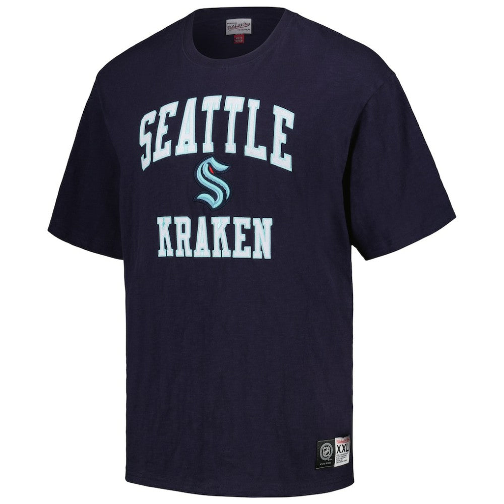 NHL Deep Sea Blue Seattle Kraken Mitchell & Ness Legendary Slub T-Shirt