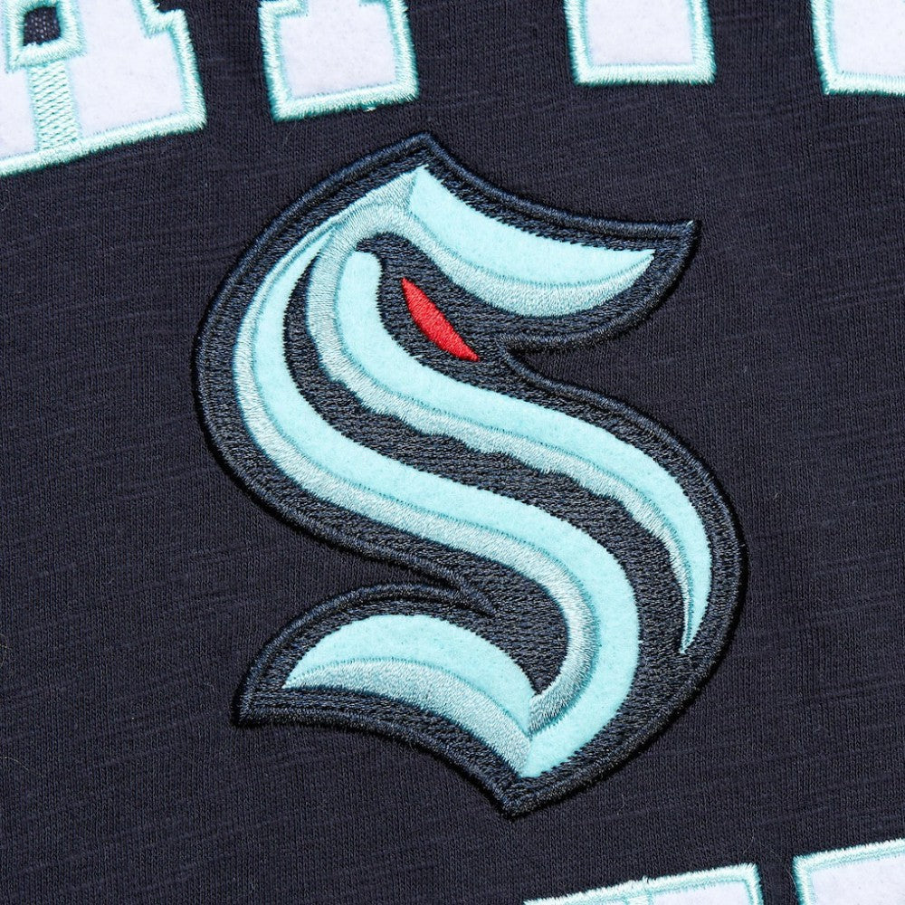 NHL Deep Sea Blue Seattle Kraken Mitchell & Ness Legendary Slub T-Shirt