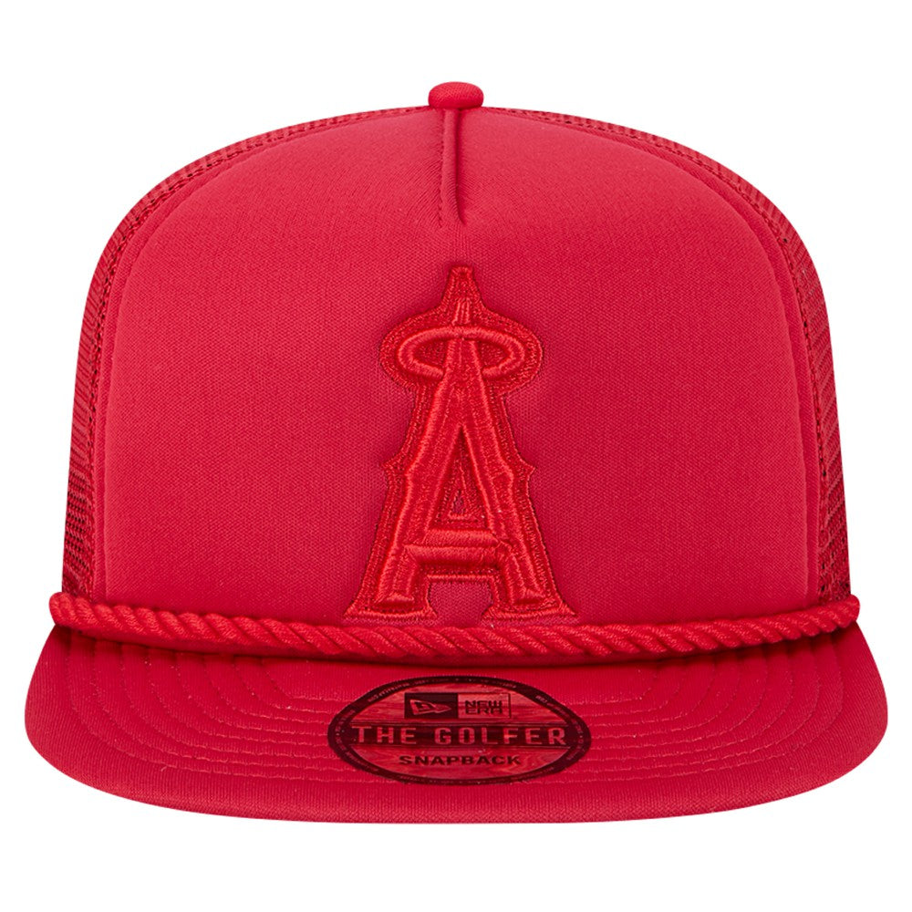 MLB Los Angeles Angels New Era Tone Foam Meshback Golfer Snapback Hat