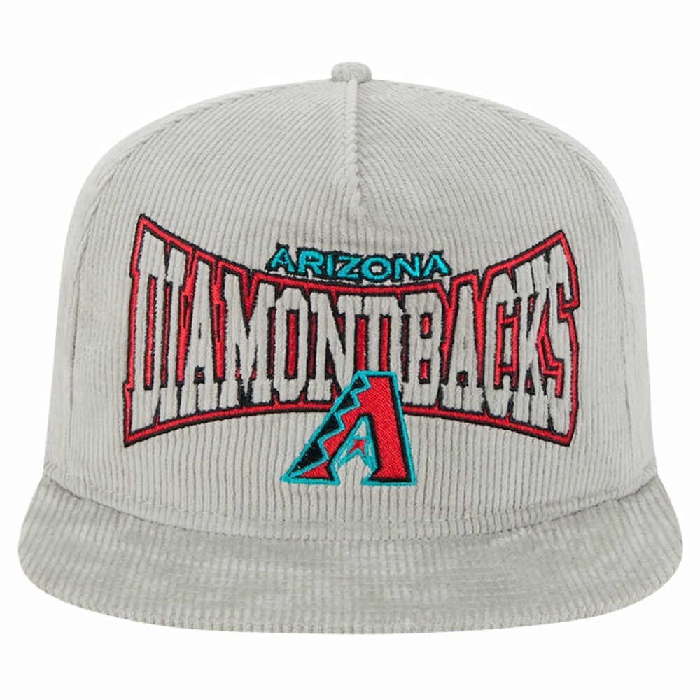 MLB New Era Arizona Diamondbacks Gray Corduroy Golfer Snapback Hat
