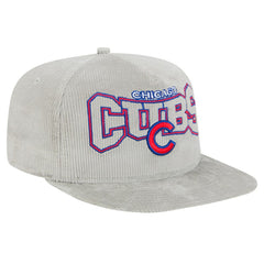 MLB New Era Chicago Cubs Gray Corduroy Golfer Snapback Hat