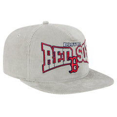 MLB New Era Boston Red Sox Gray Corduroy Golfer Snapback Hat