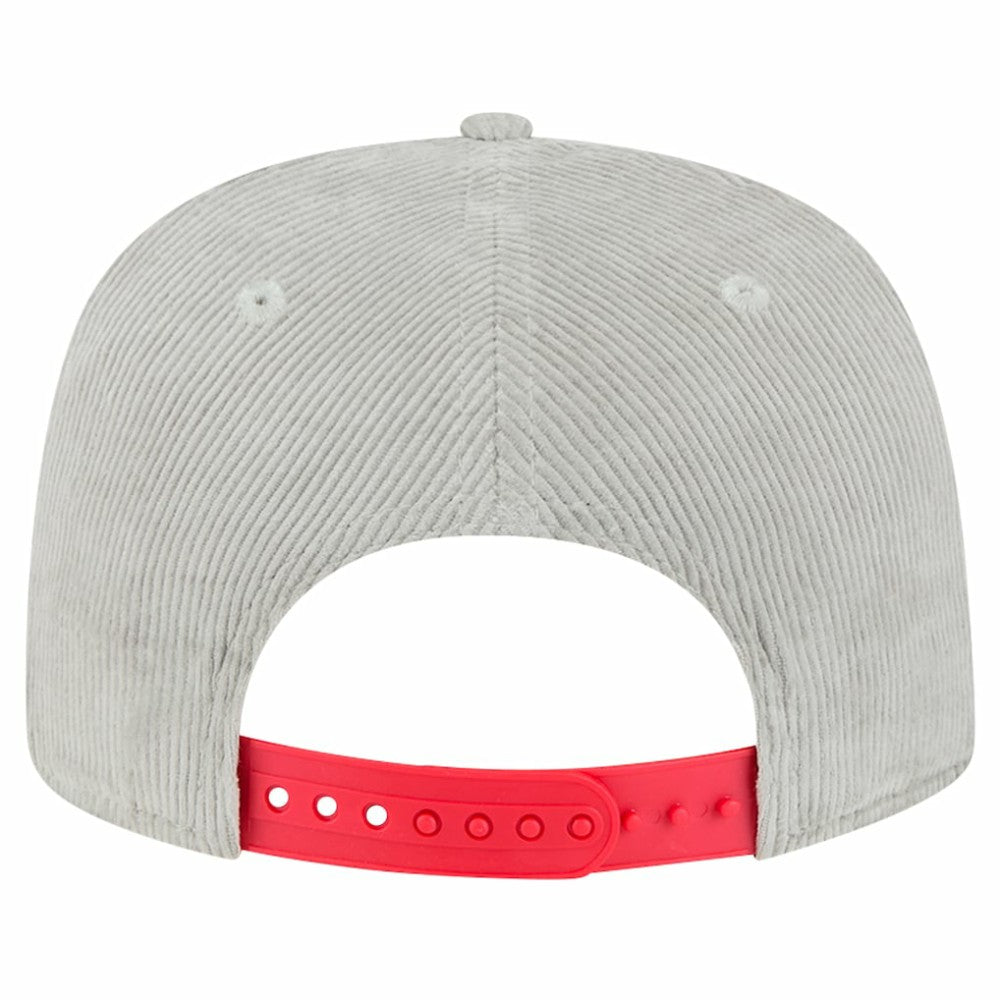 MLB New Era Boston Red Sox Gray Corduroy Golfer Snapback Hat