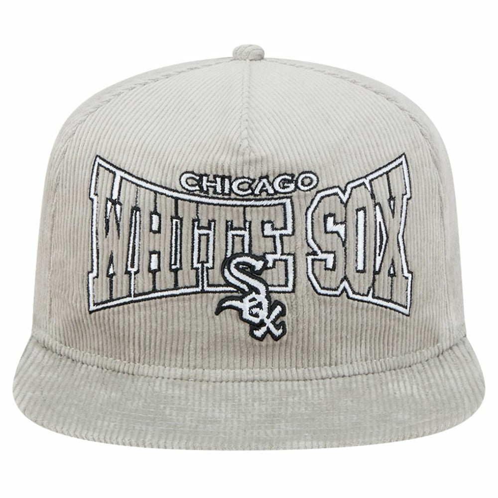 MLB New Era Chicago White Sox Gray Corduroy Golfer Snapback Hat