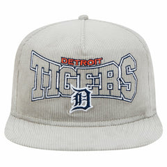 MLB New Era Detroit Tigers Gray Corduroy Golfer Snapback Hat