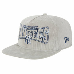 MLB New Era New York Yankees Gray Corduroy Golfer Snapback Hat