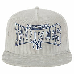 MLB New Era New York Yankees Gray Corduroy Golfer Snapback Hat