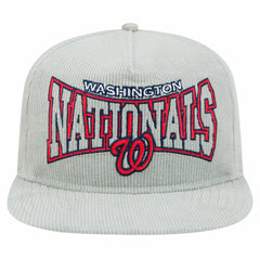 MLB New Era Washington Nationals Gray Corduroy Golfer Snapback Hat