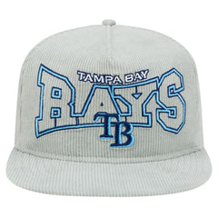 MLB New Era Tampa Bay Rays Gray Corduroy Golfer Snapback Hat