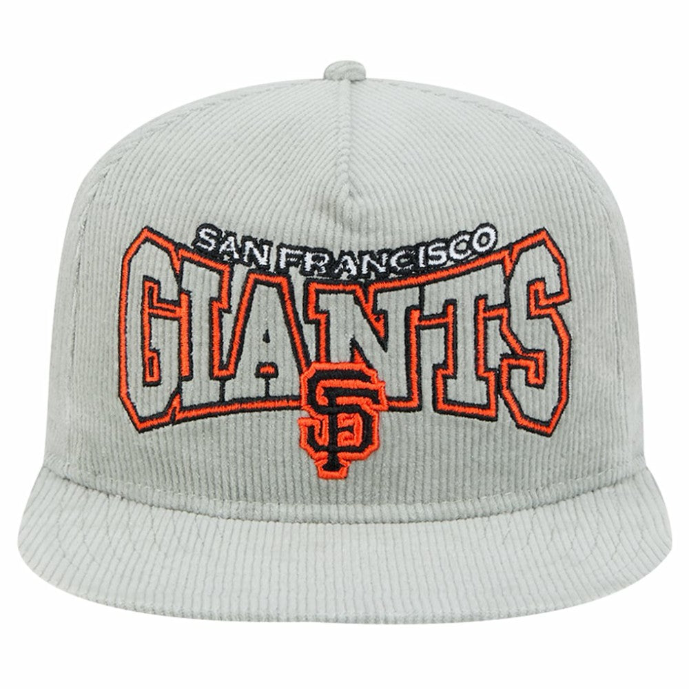 MLB New Era San Francisco Giants Gray Corduroy Golfer Snapback Hat