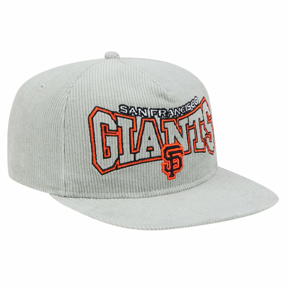 MLB New Era San Francisco Giants Gray Corduroy Golfer Snapback Hat