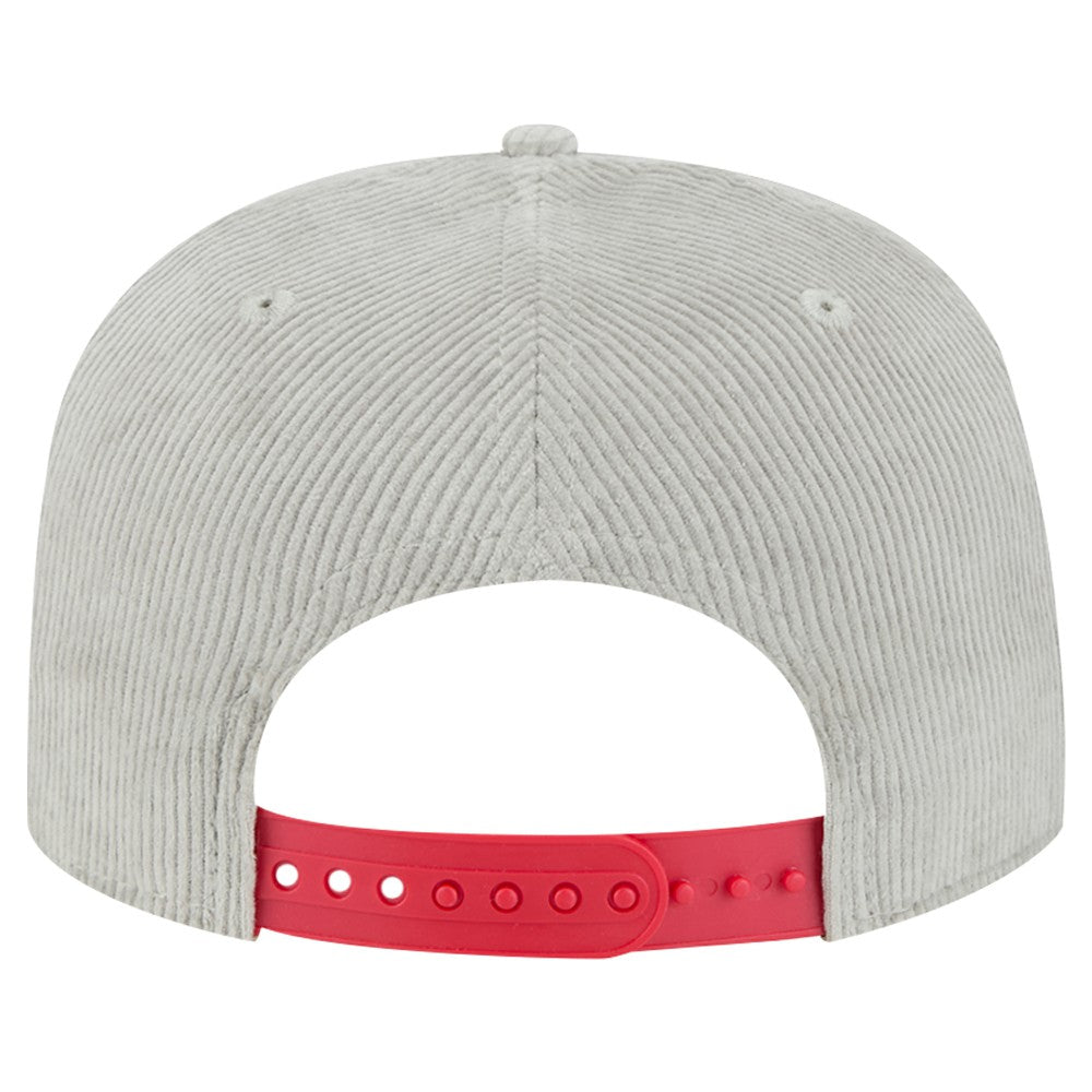 MLB New Era Los Angeles Angels Gray Corduroy Golfer Snapback Hat