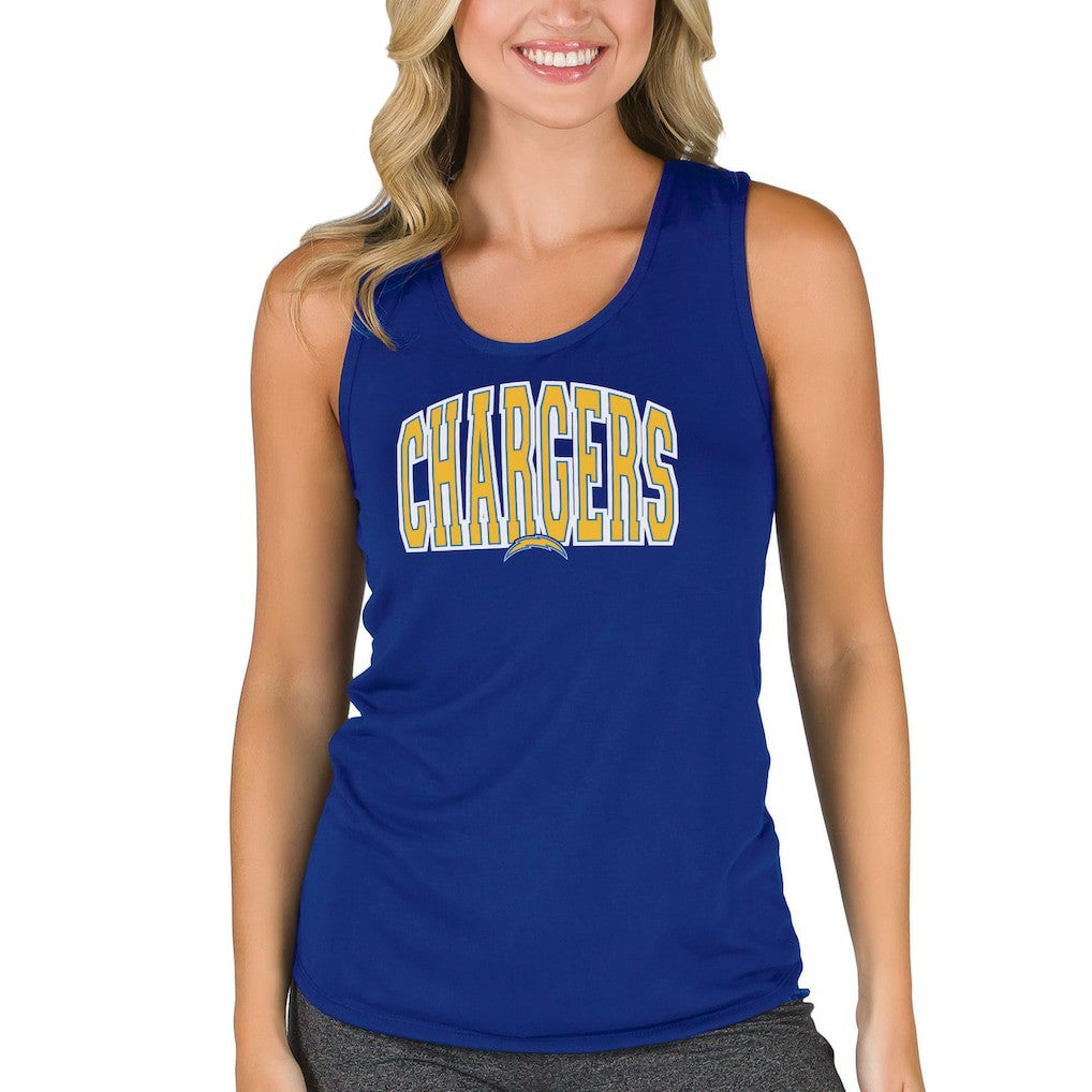 Concepts Sport Women's Marathon Racer Back Tank Top - Los Angeles Chargers
