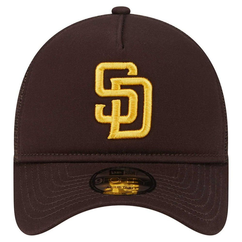 MLB San Diego Padres New Era 9FORTY A-Frame Trucker Adjustable Hat