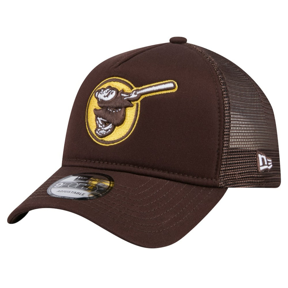 MLB San Diego Padres New Era 9FORTY A-Frame Trucker Adjustable Hat