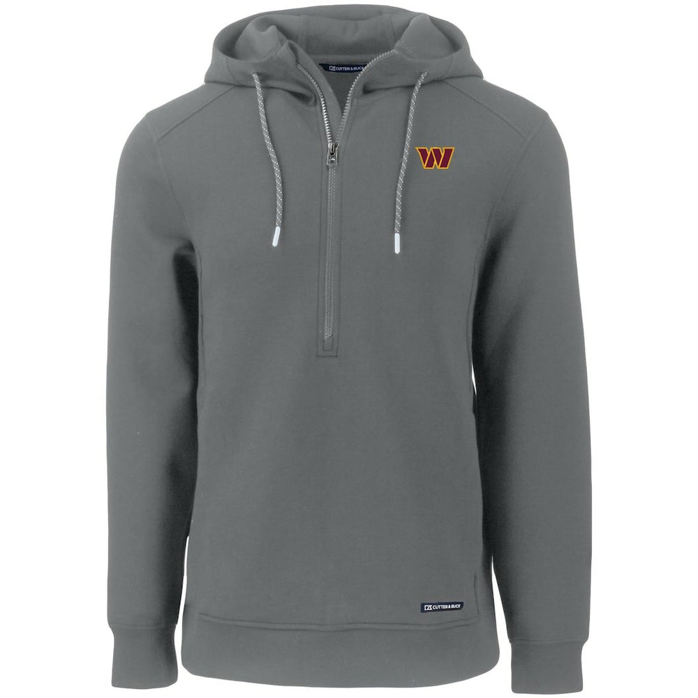 Cutter & Buck Primary Mark Roam Eco Recycled Half-Zip Pullover Hoodie - Washington Commanders