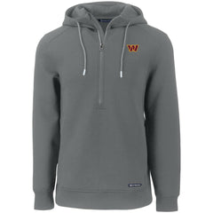 Cutter & Buck Primary Mark Roam Eco Recycled Half-Zip Pullover Hoodie - Washington Commanders