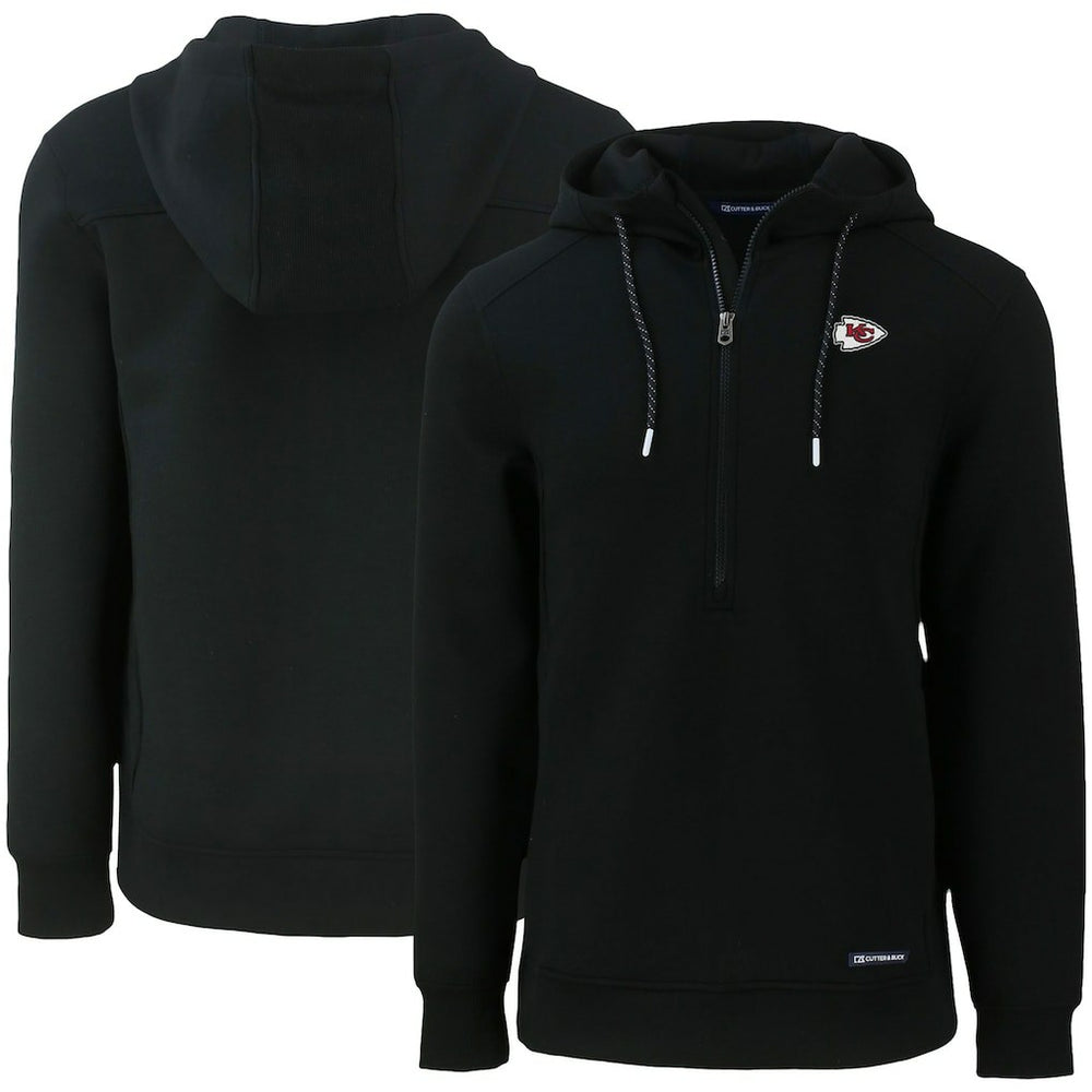 Cutter & Buck Primary Mark Roam Eco Recycled Half-Zip Pullover Hoodie - Kansas City Chiefs