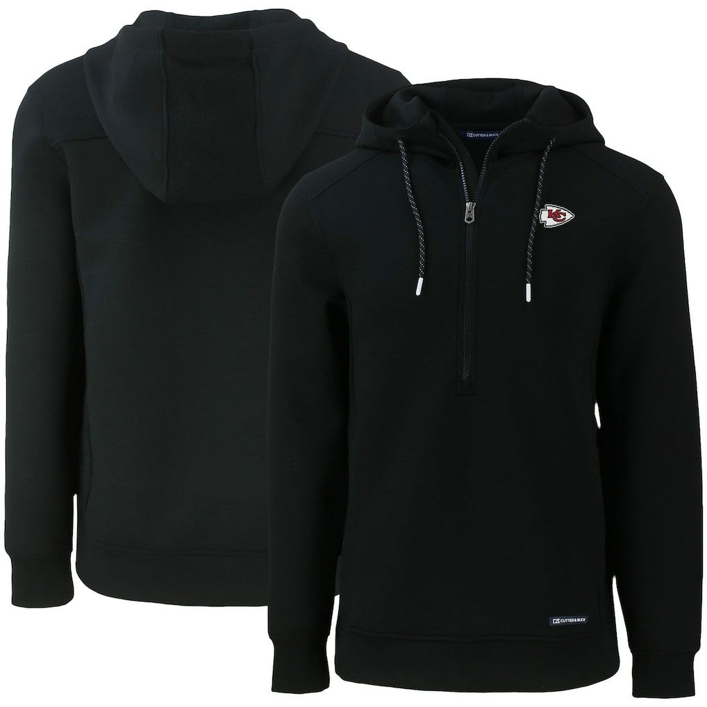Cutter & Buck Primary Mark Roam Eco Recycled Half-Zip Pullover Hoodie - Kansas City Chiefs