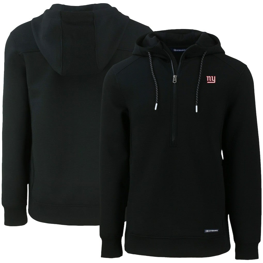 Cutter & Buck Primary Mark Roam Eco Recycled Half-Zip Pullover Hoodie - New York Giants