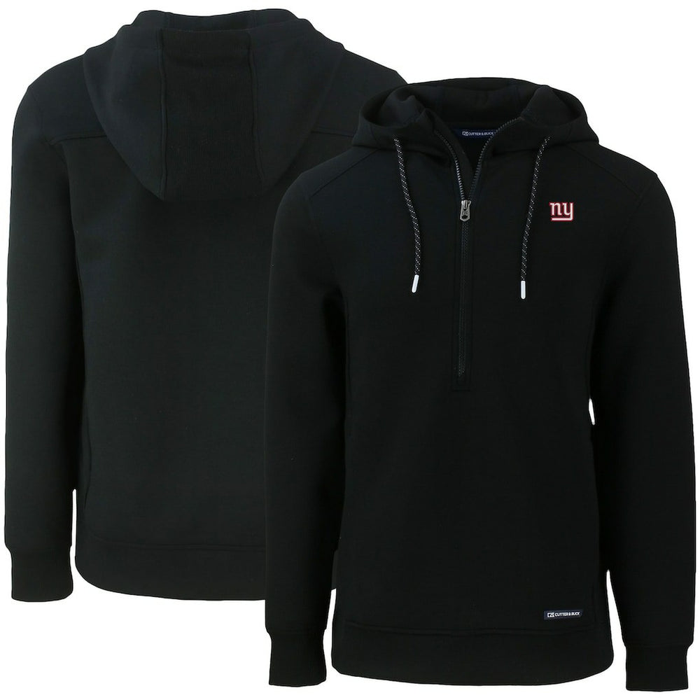 Cutter & Buck Primary Mark Roam Eco Recycled Half-Zip Pullover Hoodie - New York Giants