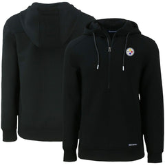 Cutter & Buck Primary Mark Roam Eco Recycled Half-Zip Pullover Hoodie - Pittsburgh Steelers