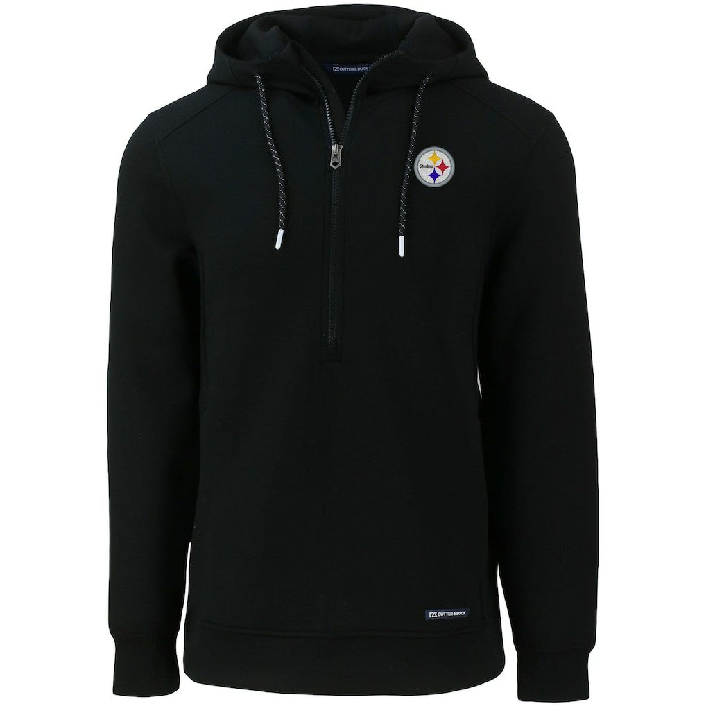 Cutter & Buck Primary Mark Roam Eco Recycled Half-Zip Pullover Hoodie - Pittsburgh Steelers