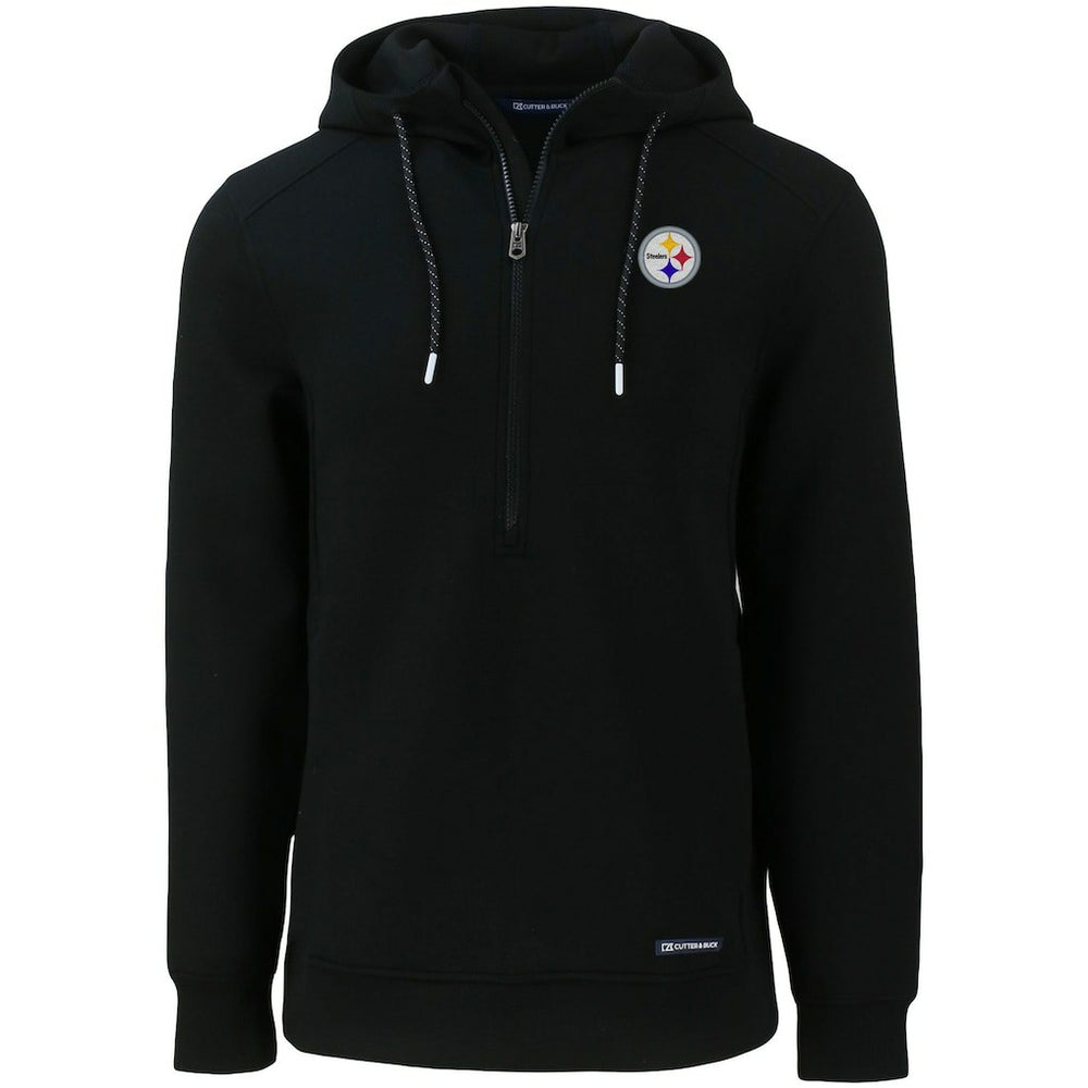 Cutter & Buck Primary Mark Roam Eco Recycled Half-Zip Pullover Hoodie - Pittsburgh Steelers
