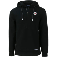 Cutter & Buck Primary Mark Roam Eco Recycled Half-Zip Pullover Hoodie - Pittsburgh Steelers