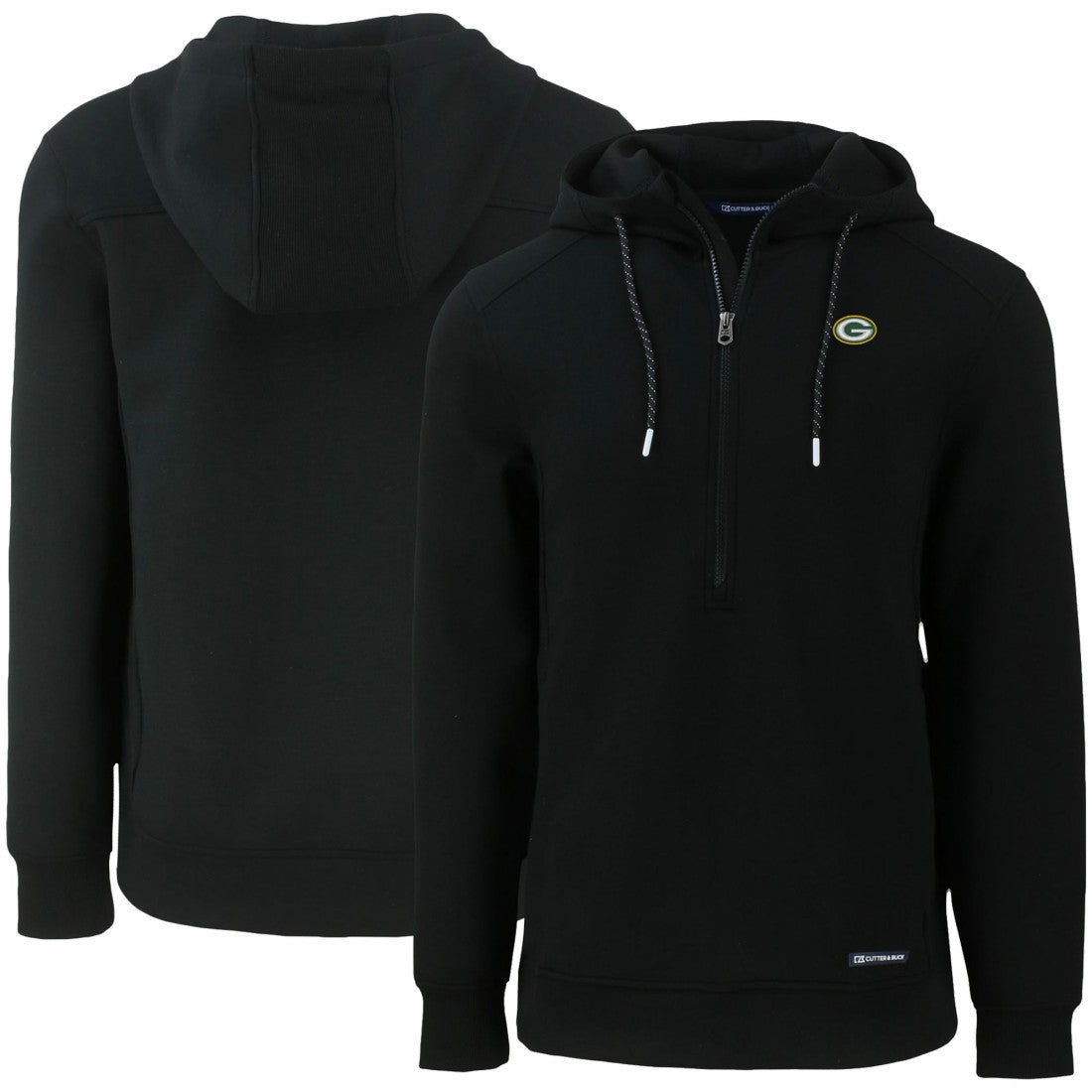 Cutter & Buck Primary Mark Roam Eco Recycled Half-Zip Pullover Hoodie - Green Bay Packers