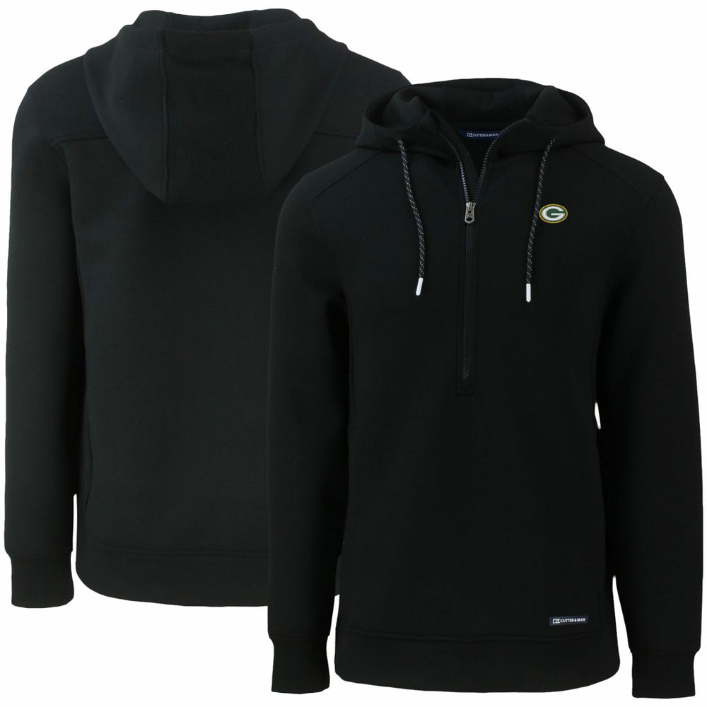 Cutter & Buck Primary Mark Roam Eco Recycled Half-Zip Pullover Hoodie - Green Bay Packers